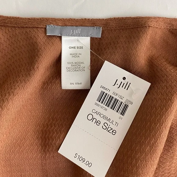 J Jill Womens OS Embroidered Kimono Open Front Cardigan One Size - Picture 5 of 6